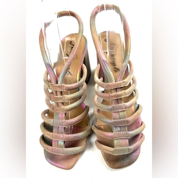 Free People Iridescent Strappy Heels - Picture 3 of 16